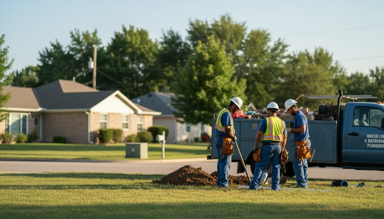 Residential water line and bathroom plumbing service in Allred, TN